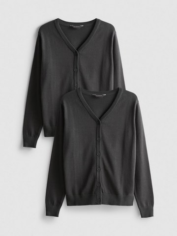 7-15yrs | 2pk Cotton Rich V-Neck School Cardigans detail 2