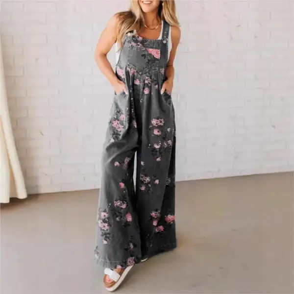 Utility Drawstring Lapel-Neck Jumpsuit