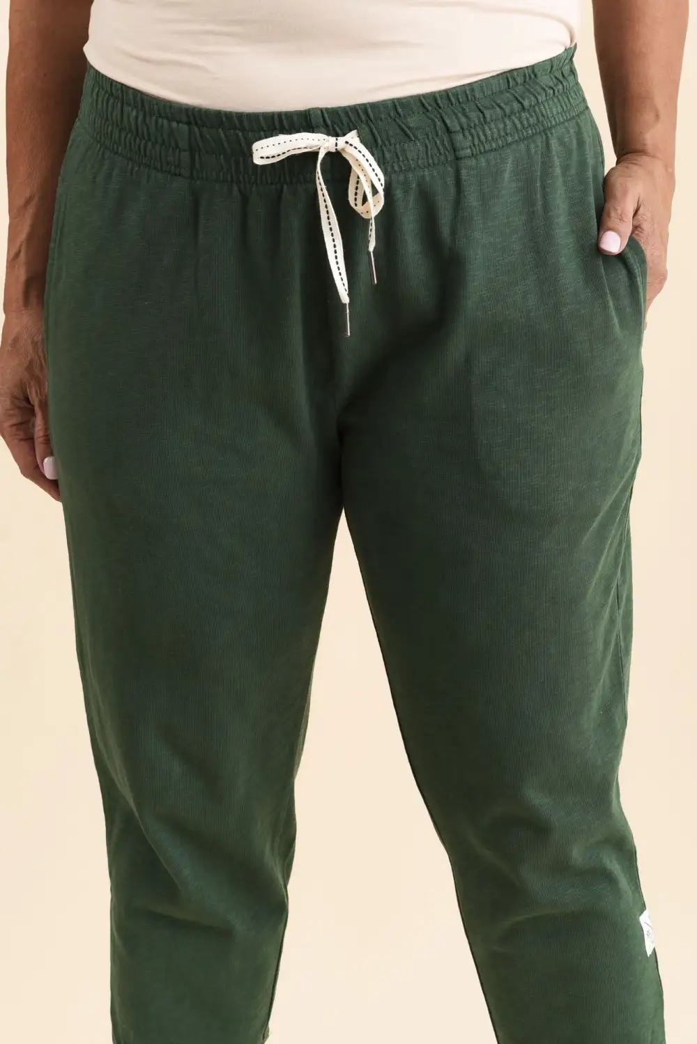 Cotton Sweatpants With Mid Rise And Elastic Waist