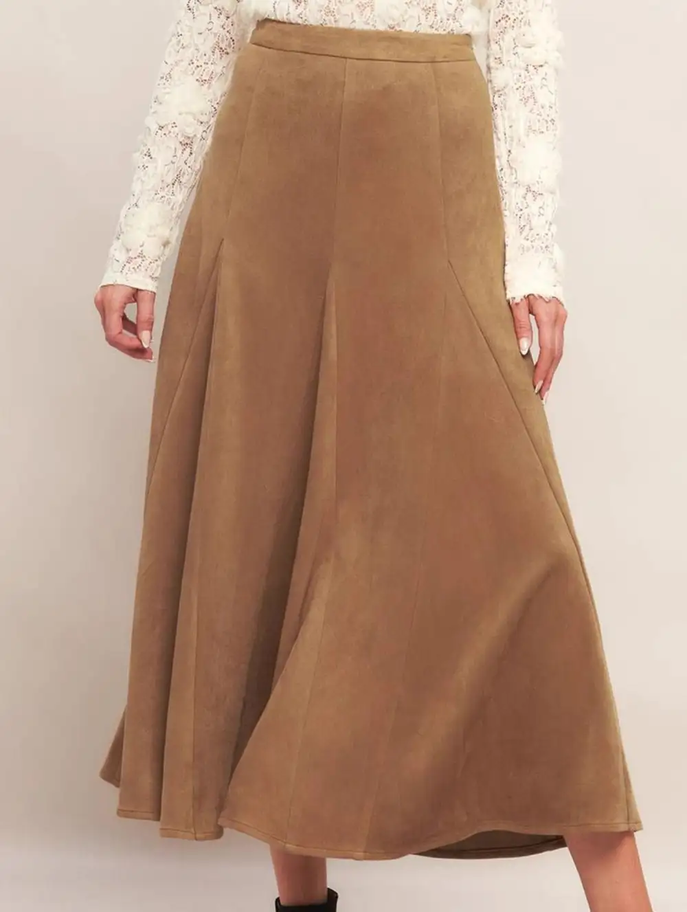 A-Line Flowing Midi Skirt