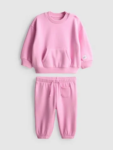 0-18mths | Sweatshirt and Cuffed Joggers Newborn Set
