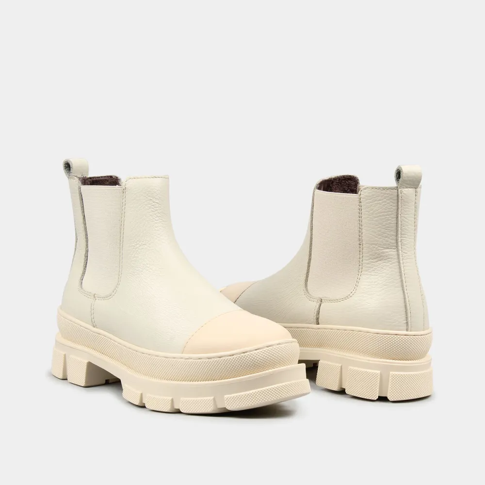Modern Leather Elastic Ankle Boots