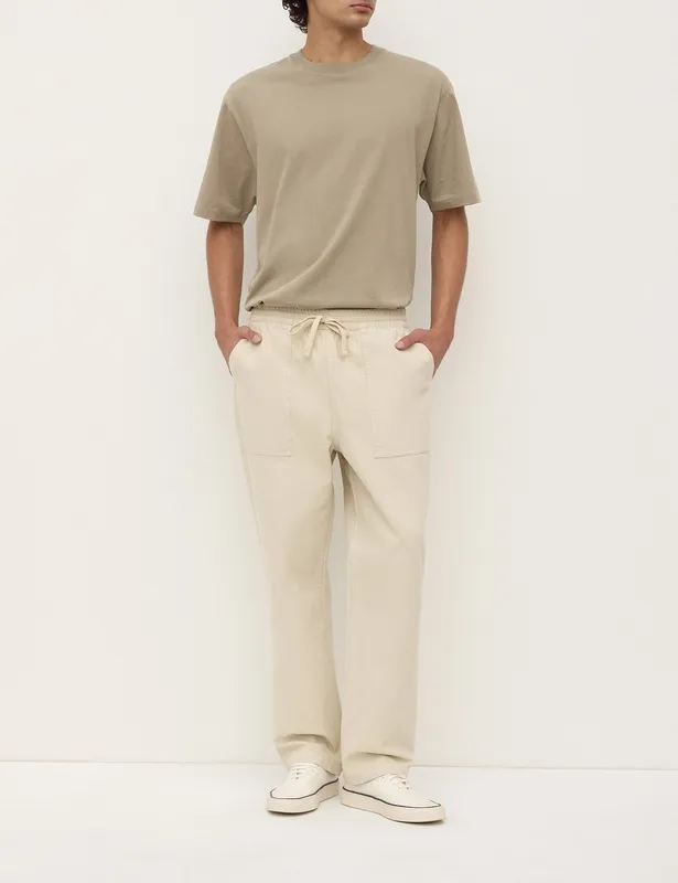 Limestone Canvas Drawstring Pants