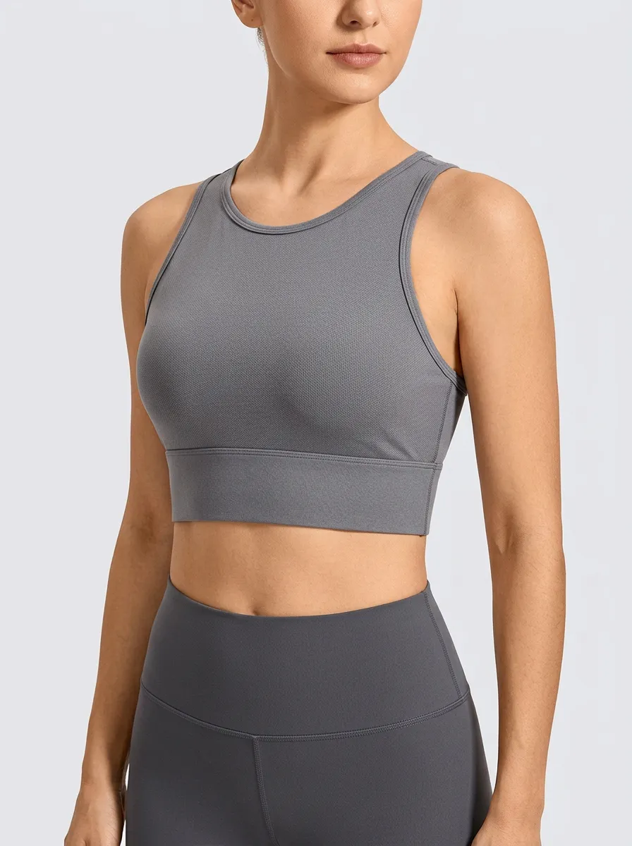Women's High-Neck Wide-Band Sports Bra