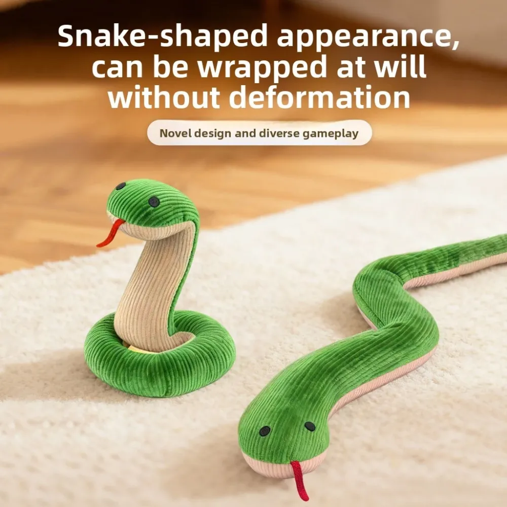 Squeaky Pet Toy Snake Dog Toy Wiggly Snake Chew Toy Teething & Boredom Relief for Small & Medium Dogs