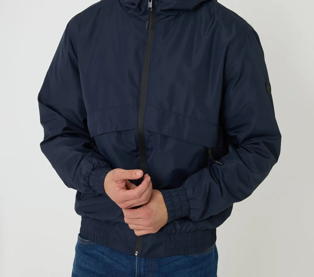 Men's Navy Lightweight Hooded Jacket