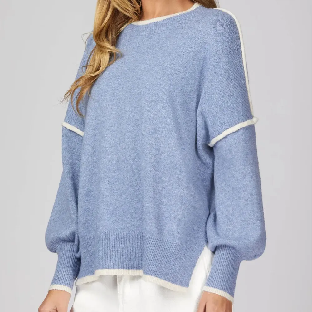 Relaxed Color Contrast Sweater