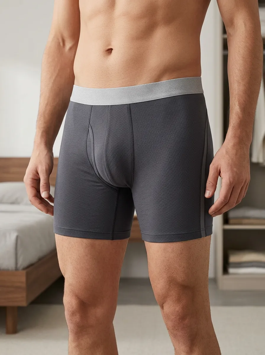 Clean-Look Performance Athletic Detail Men's Boxer Briefs
