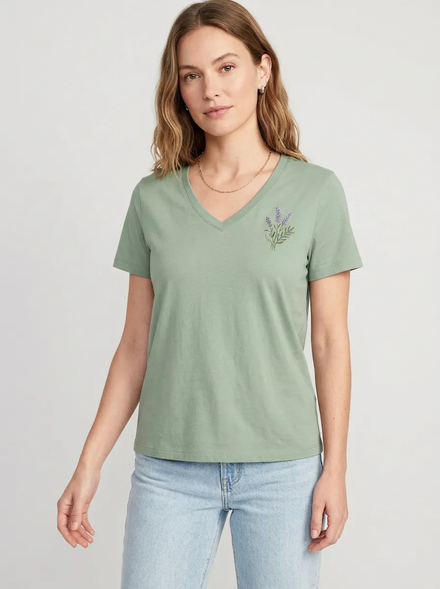Women's Standard-Length V-Neck T-Shirt