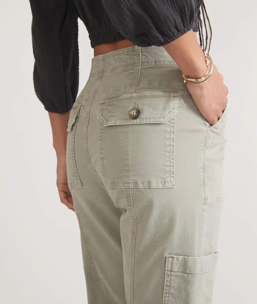 Khaki Cargo Utility Pants