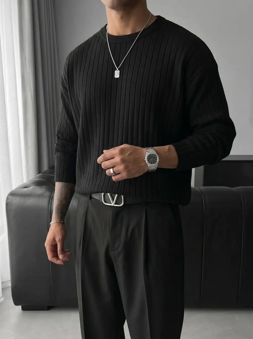 Soft Touch Relaxed Knit Sweatshirt