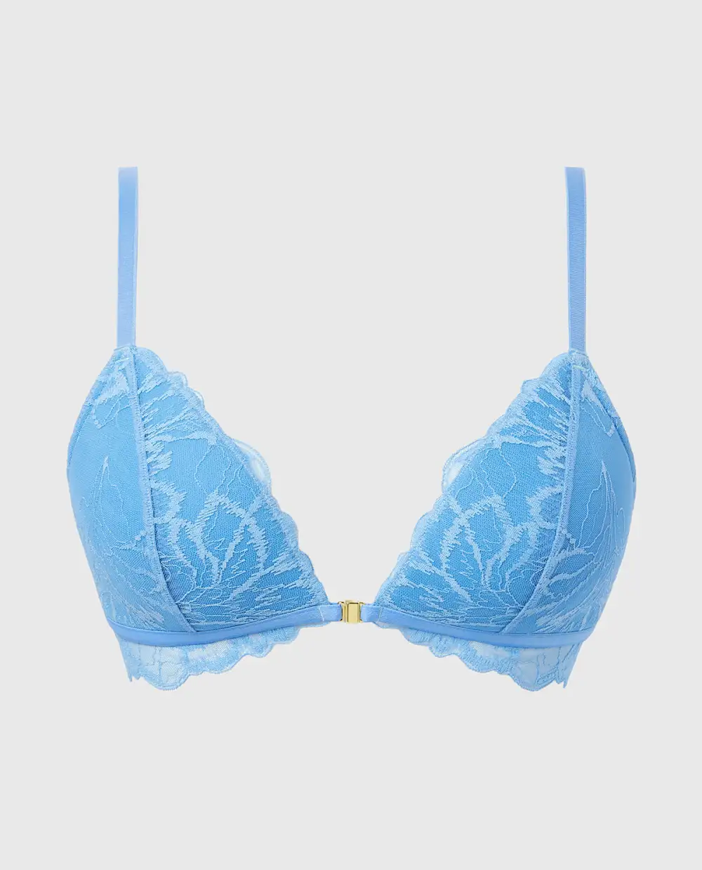 Lightly Lined Bralette With Lush Lace Front Close