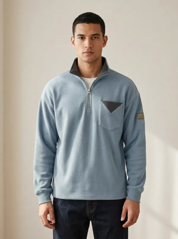 Half-Zip Fleece Men's Half-Zip Sweatshirt