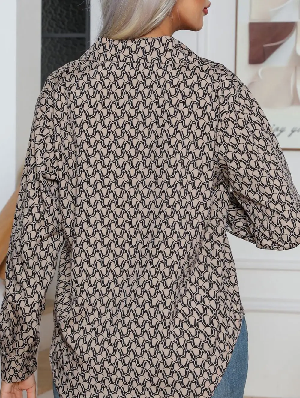 Geometric Print Soft Top