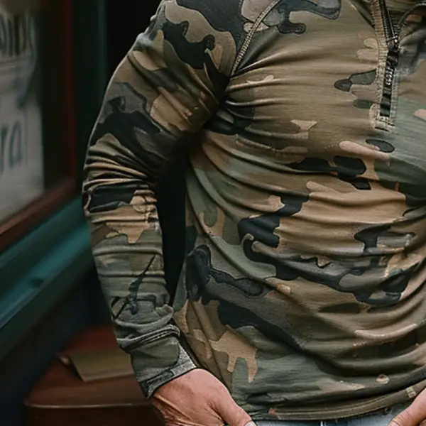 Relaxed Pullover Camo Hoodie