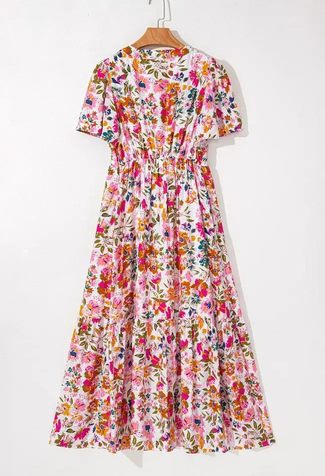 Pocket Detail Floral Dress