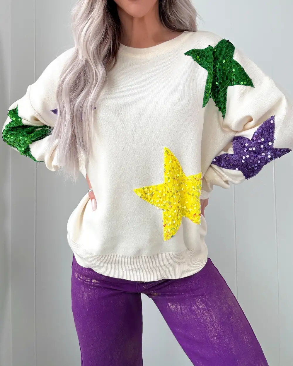 Velvet Sequin Sweater