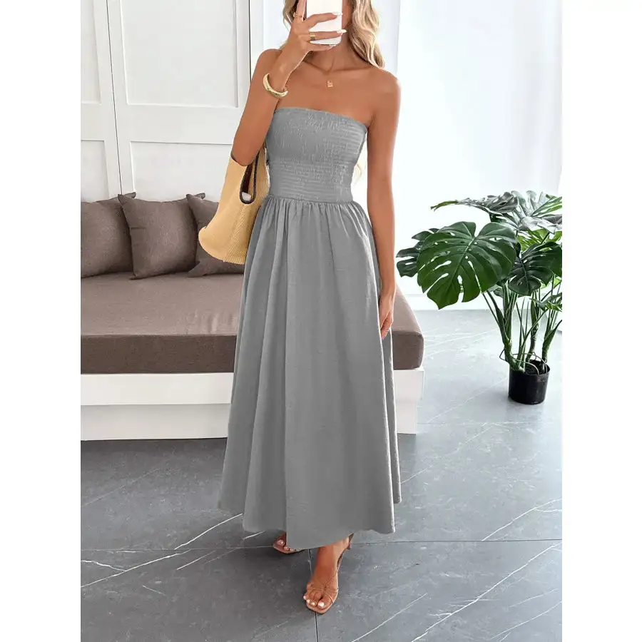 Smocked Tube Maxi Dress