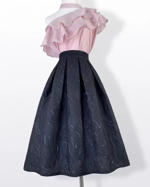 Subtle Modern High Waist Skirt
