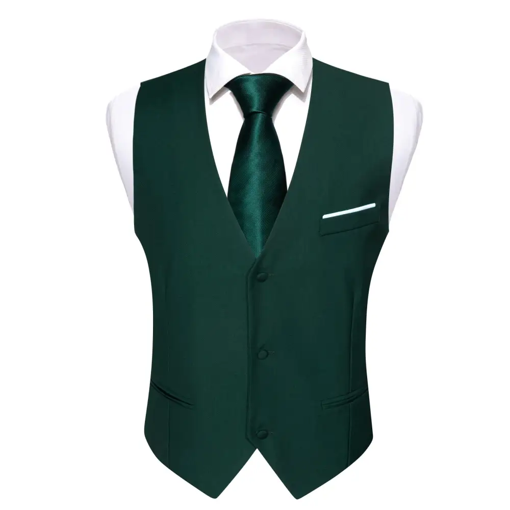 Solid V Neck Casual Dress Vest