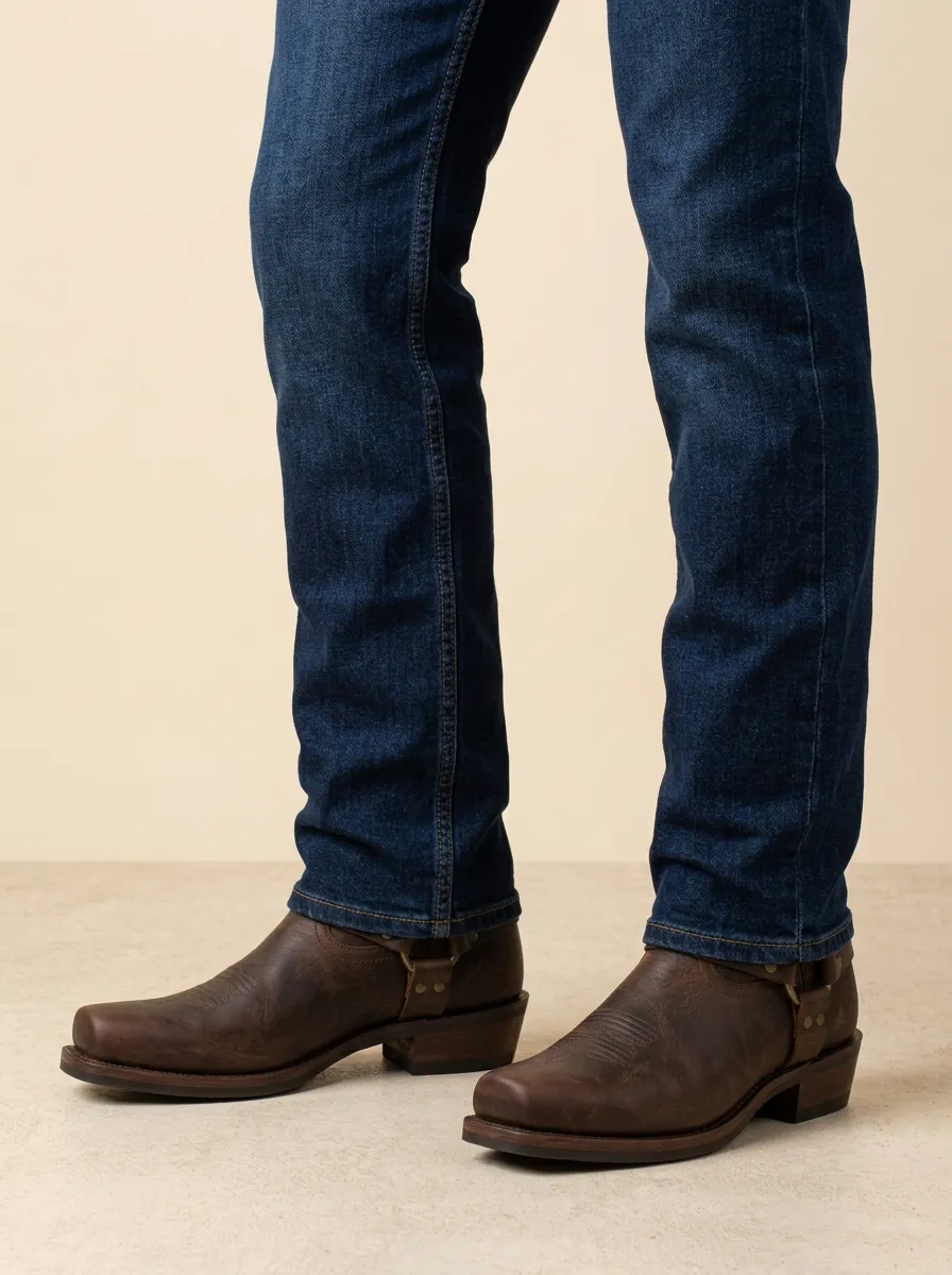 Men's Heritage Western Embroidered Harness Printed Boots