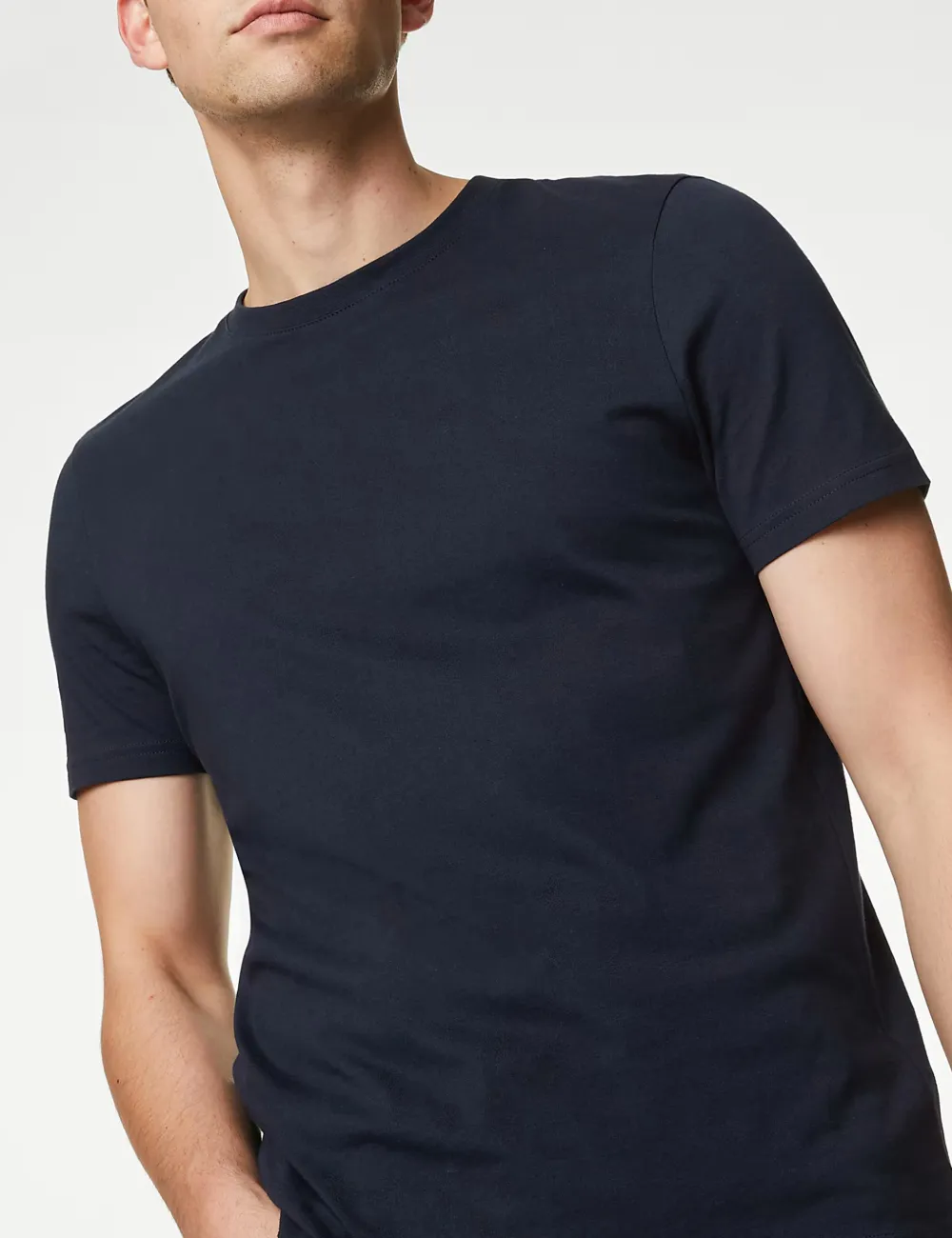 White Basic Crew Neck Short Sleeve Tee