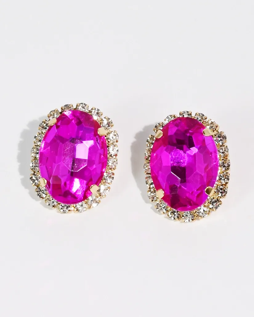 Crystal Accent Stud Earrings