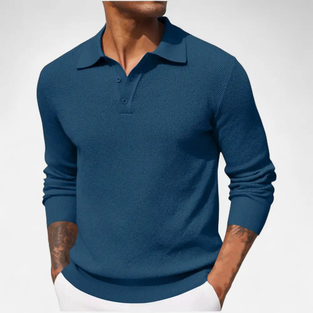 Cotton Classic Long Sleeve Polo Shirt