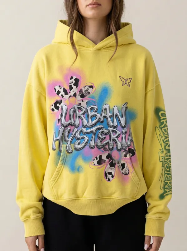 Unisex Streetwear Floral Hoodie