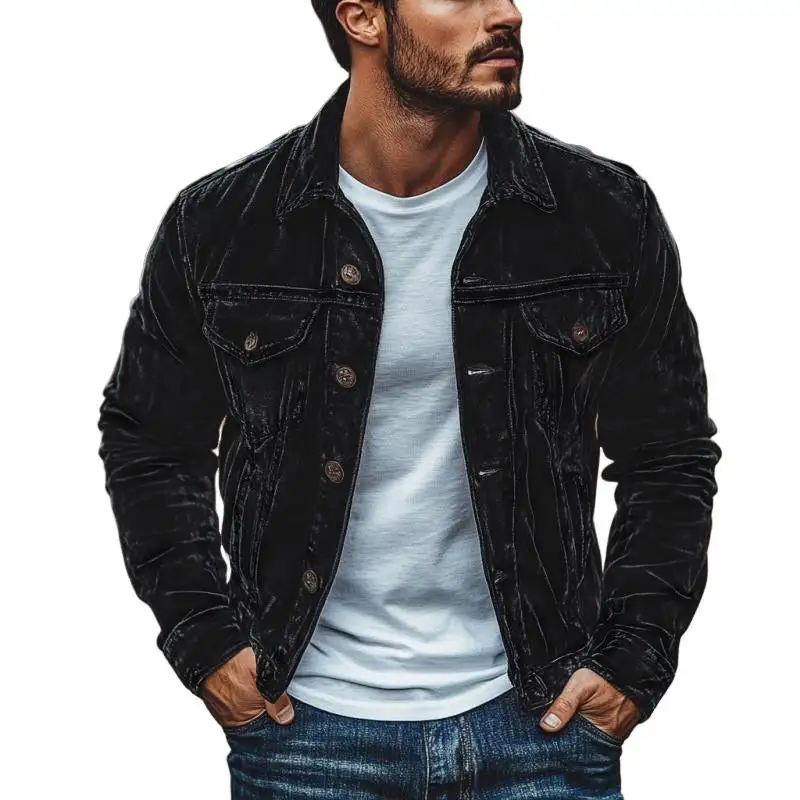 Velvet Textured Work Jacket
