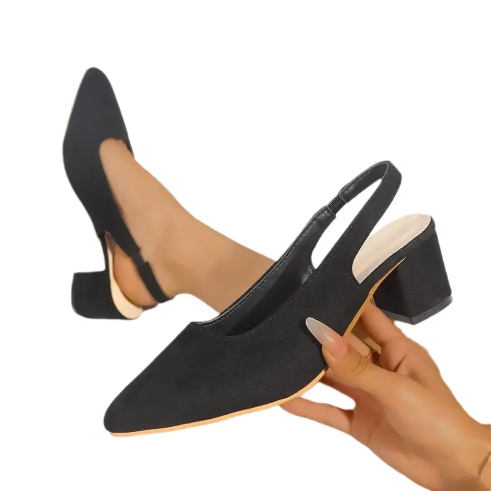 Textile Upper Pointed Toe Stiletto Sandals
