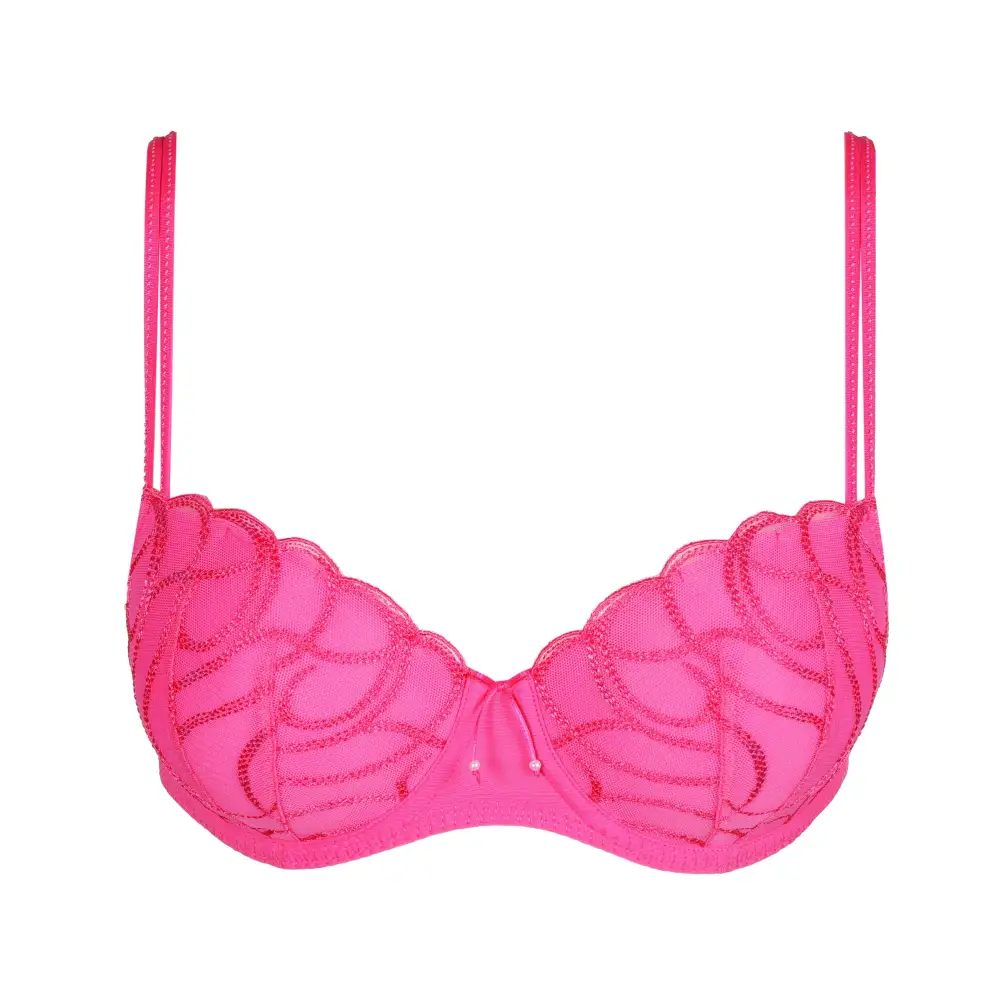 Women's Balconette Underwire Padded Adjustable Straps Bra