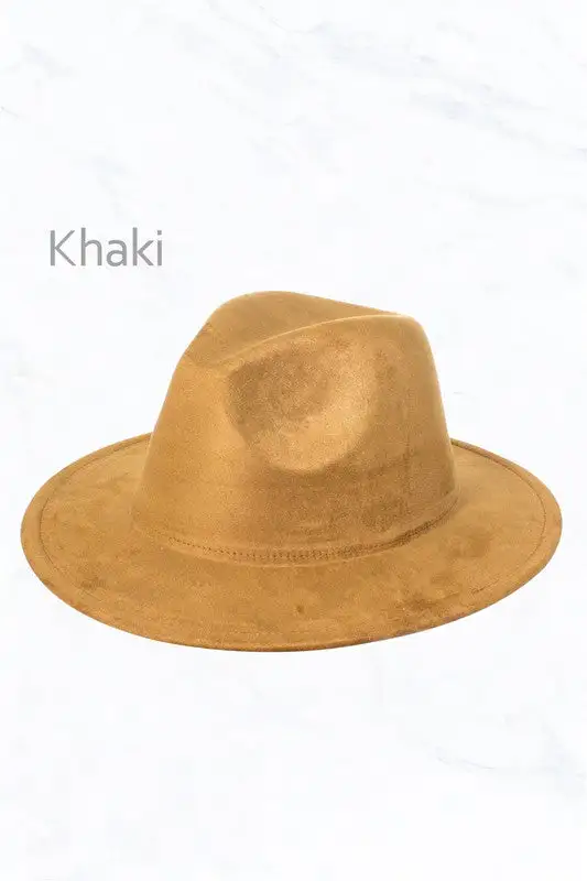Suede Regular Eaves Peach Top Fedora Hat