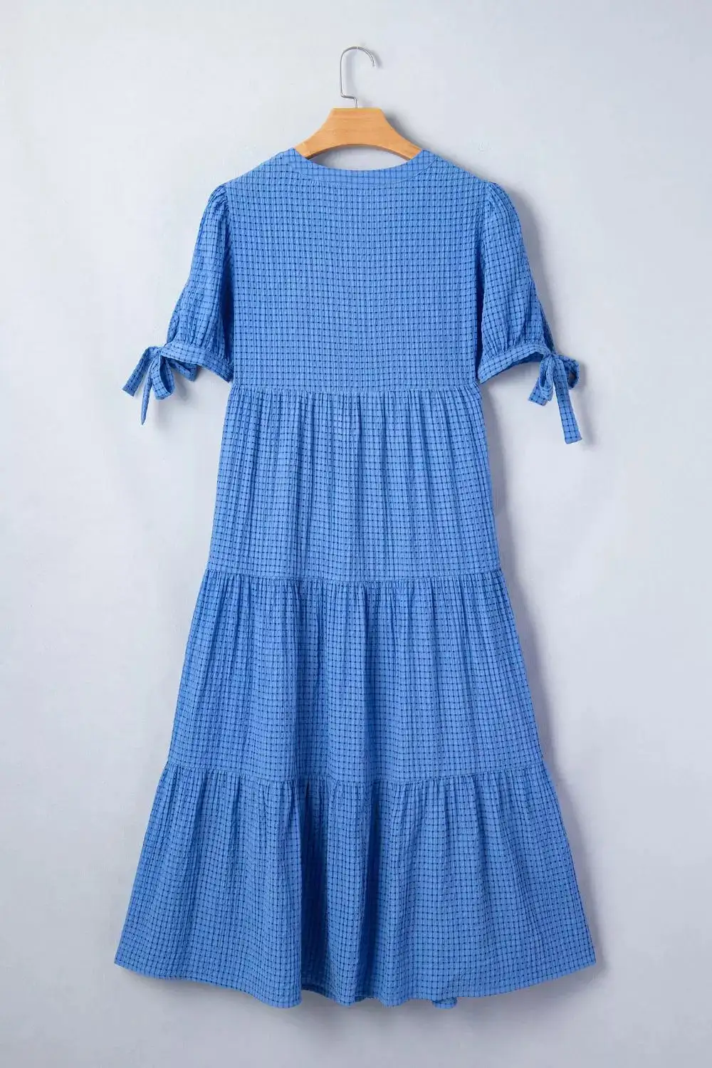 Tiered Short Sleeve Midi Dress