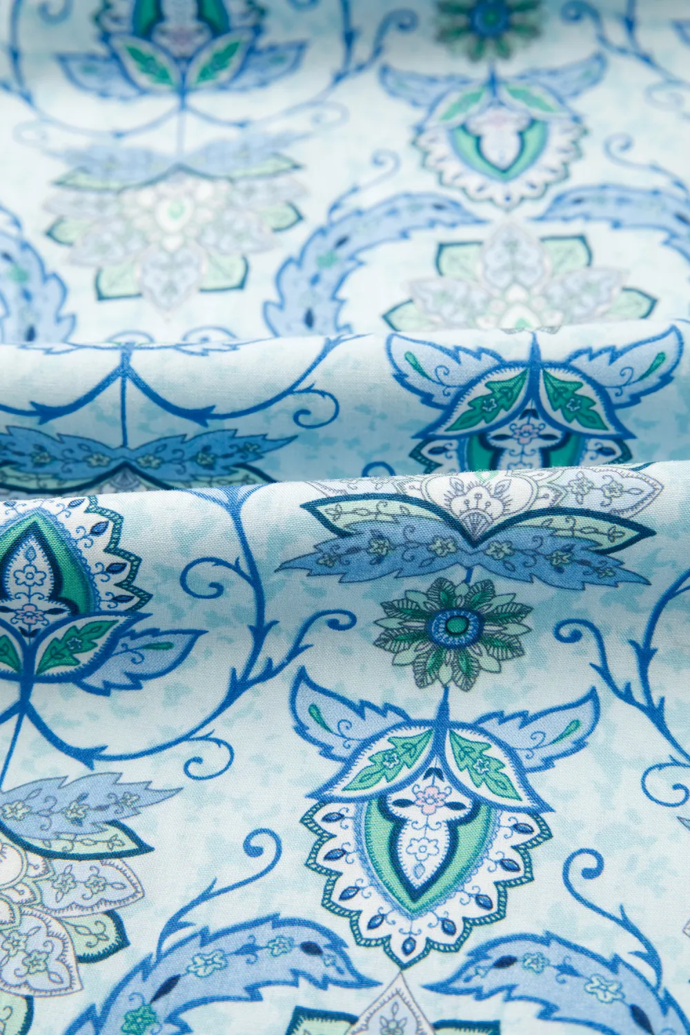 Blue Paisley Patchwork Mini Dress