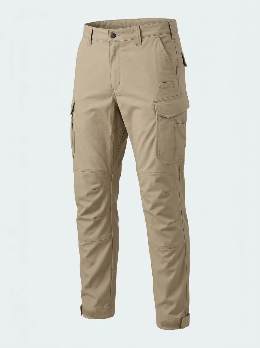 Men's Adjustable-Hem Articulated-Knee Utility Cargo Pants