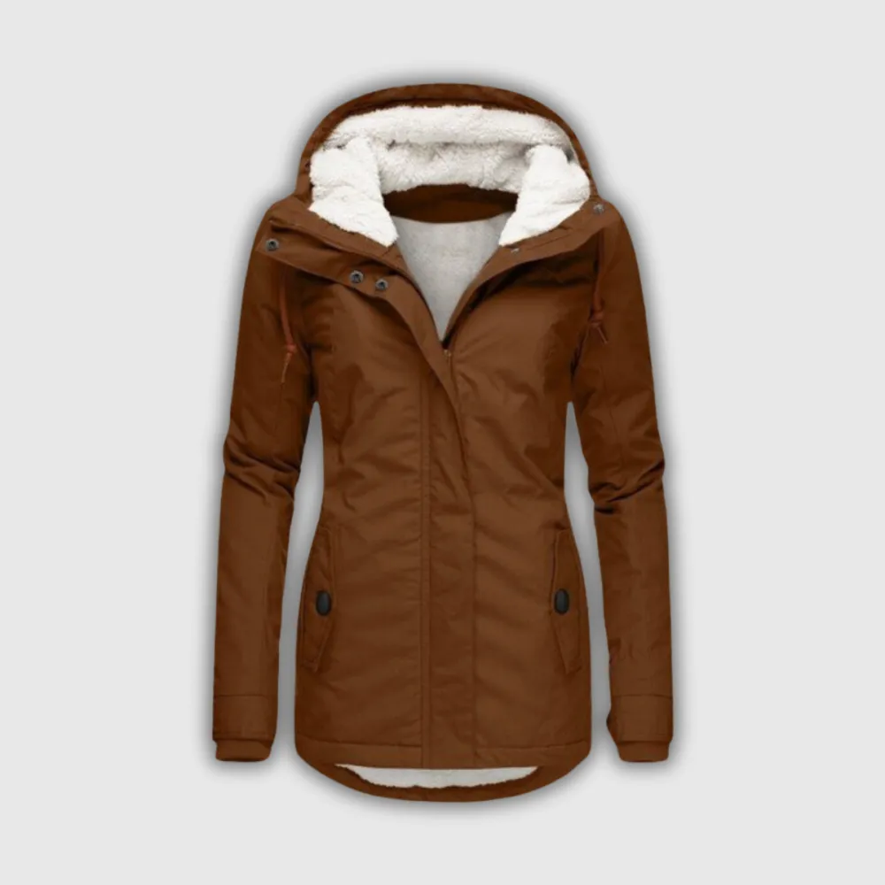 Pleated Hooded Tailored Coat