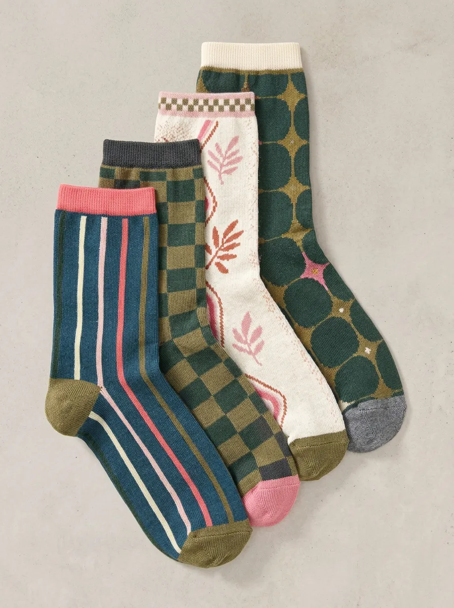 Women's Four Pair Casual Socks