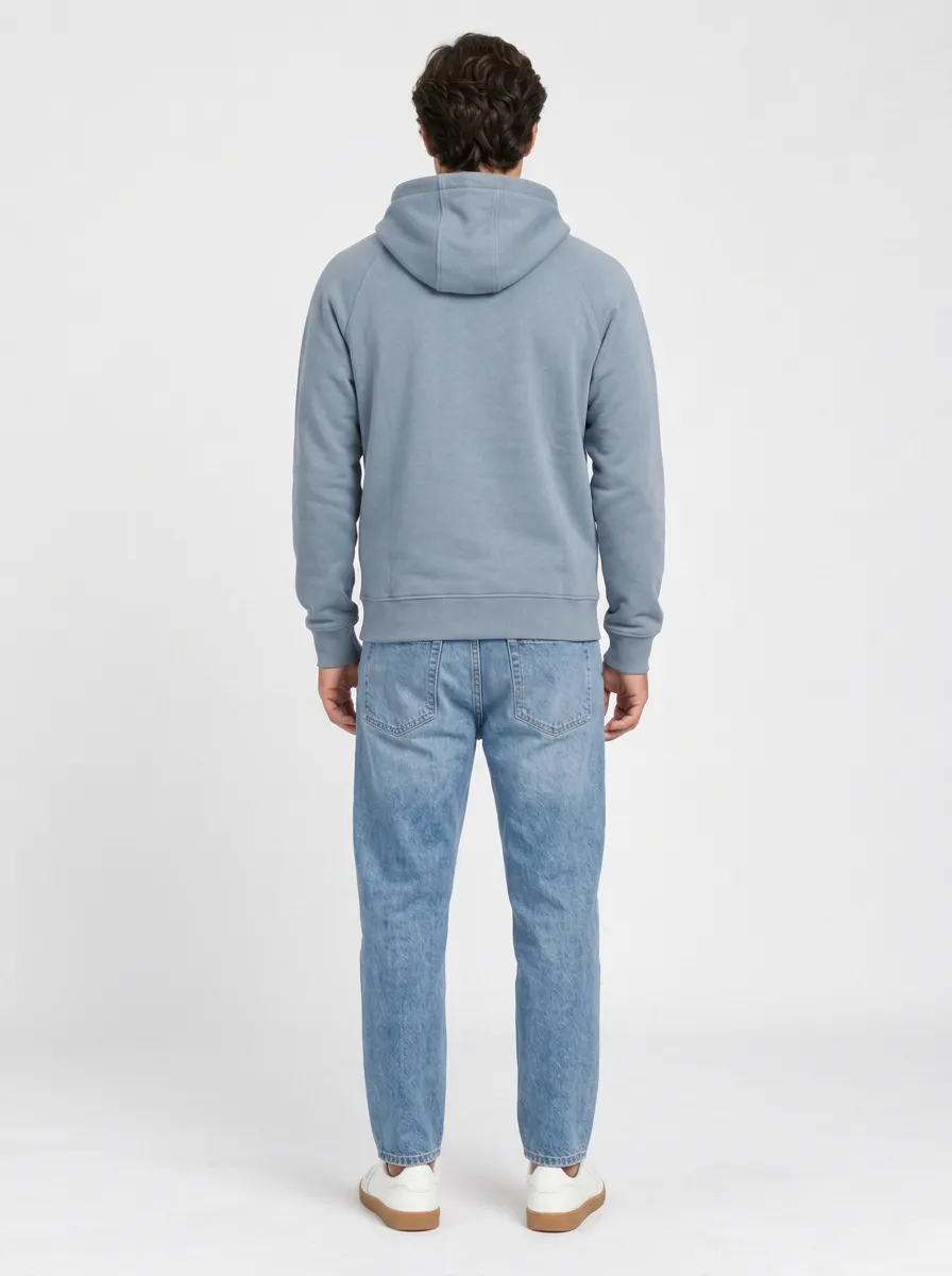 Men's Bird-Embroidered Raglan Full-Zip Hoodie & Jeans Set