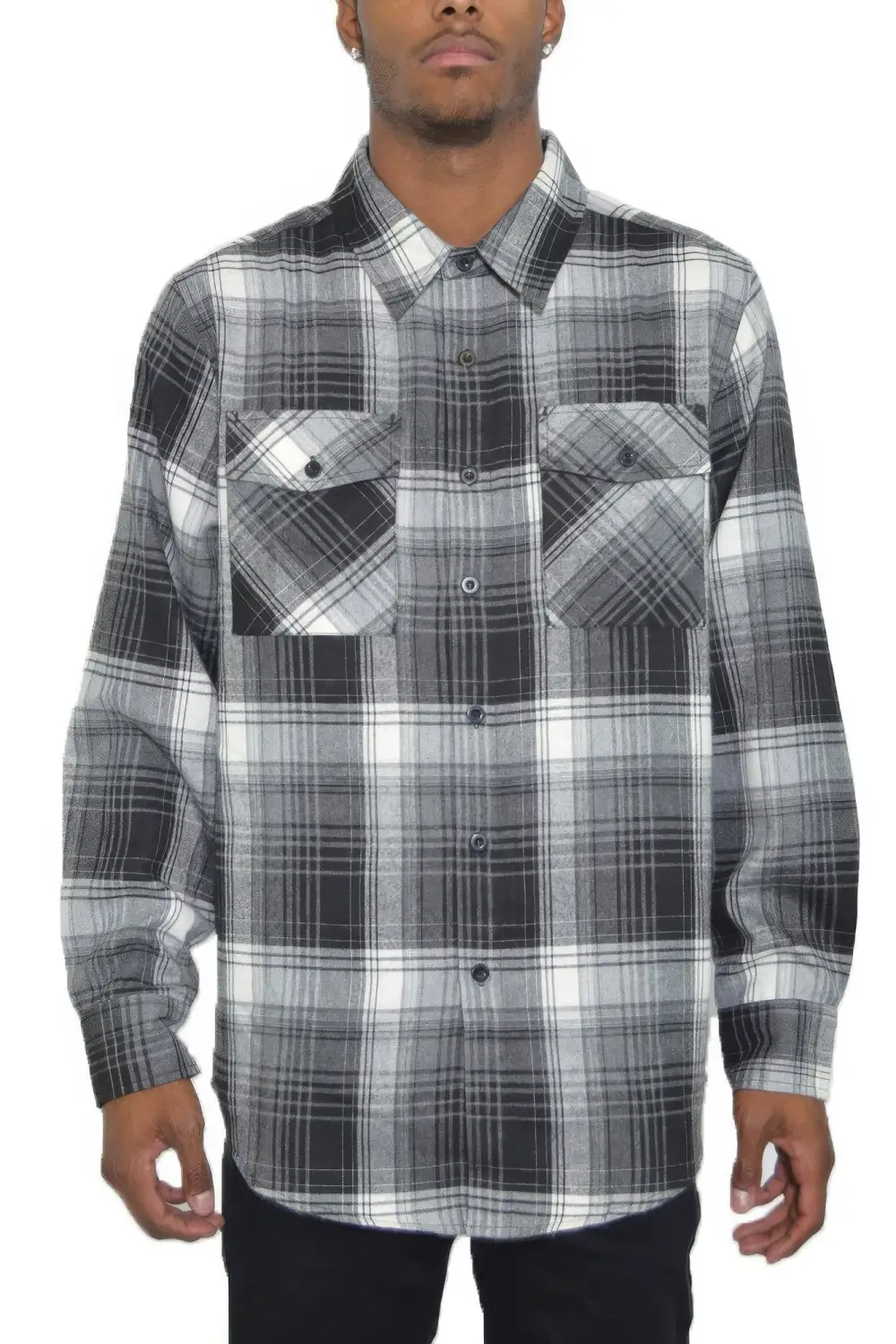 Regular Fit Checkered Plaid Flannel Shirt