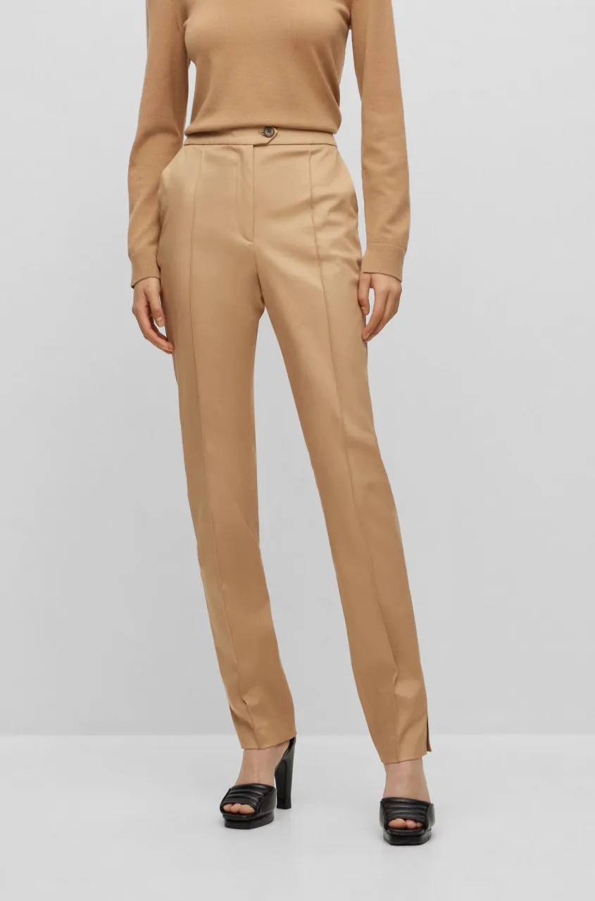 High-Rise Straight-Leg Women's Trousers
