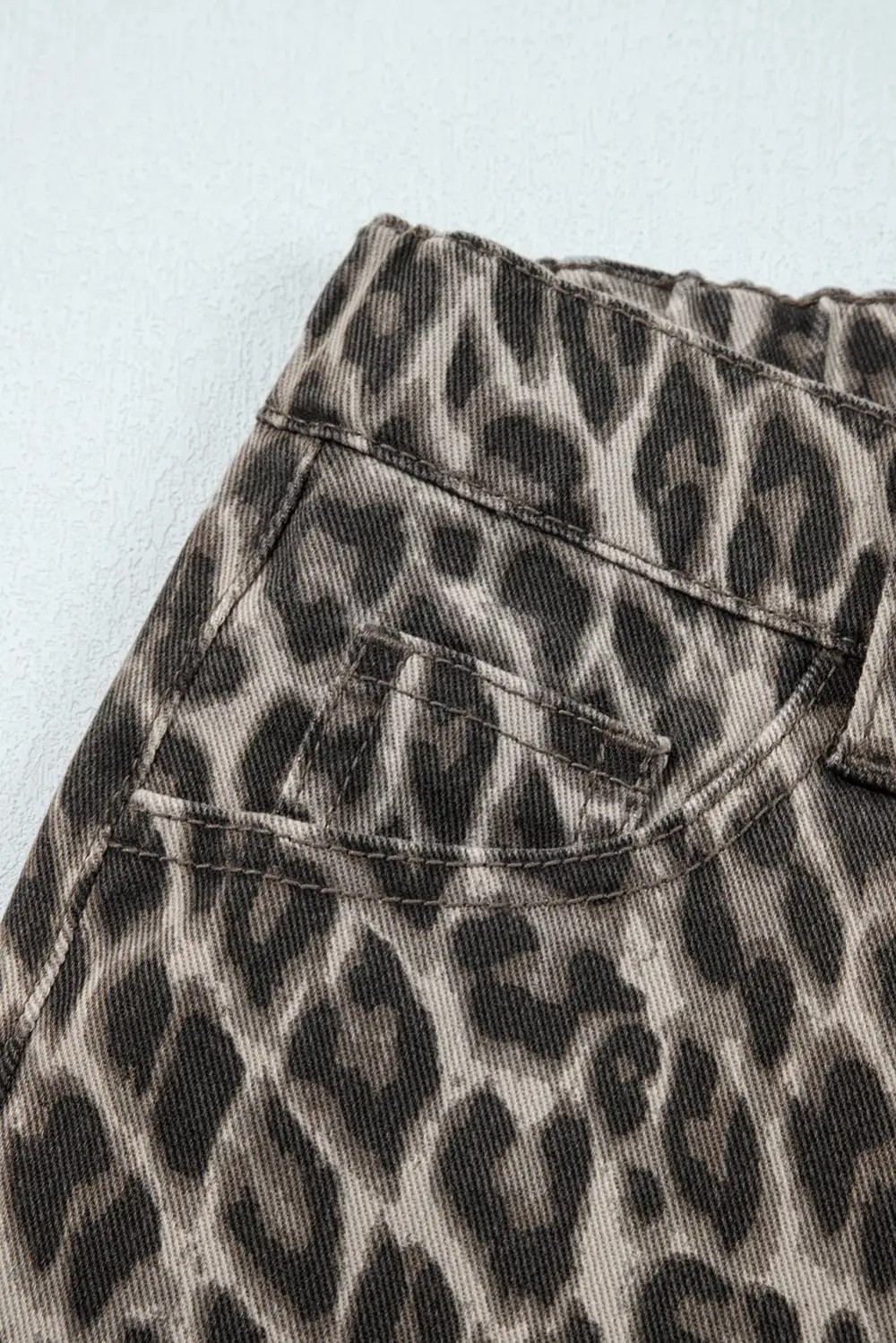 Refined Refined Leopard-Print Straight Leg Jeans