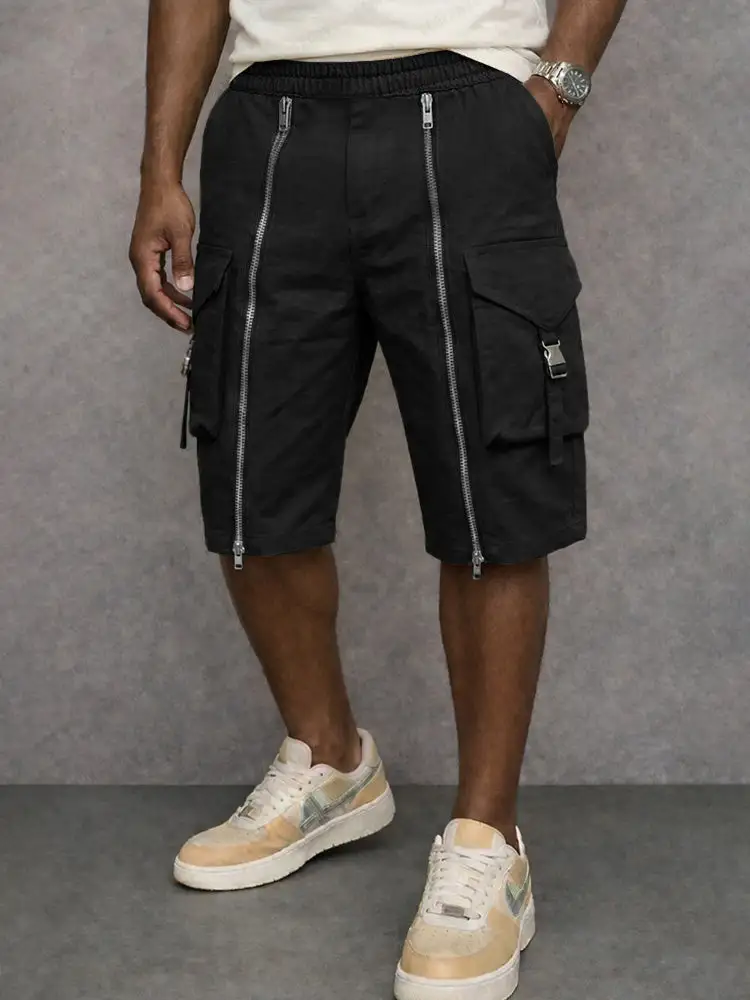 Zip Pocket Cargo Shorts