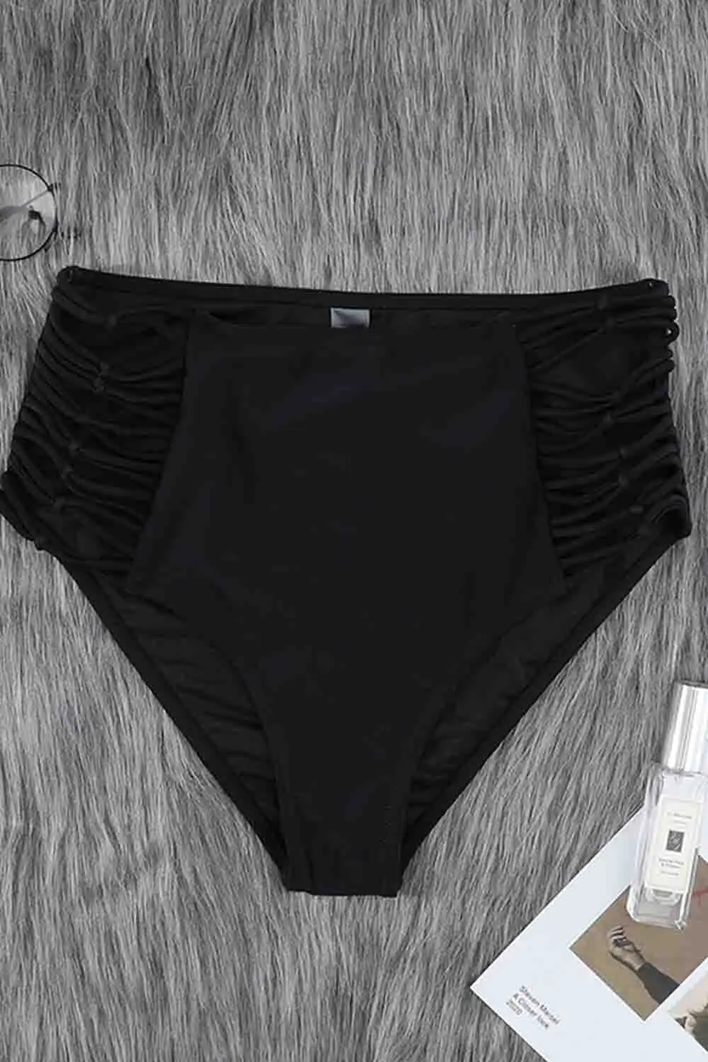 Swimwear Hollow Out Sides High Waist Swim Brief