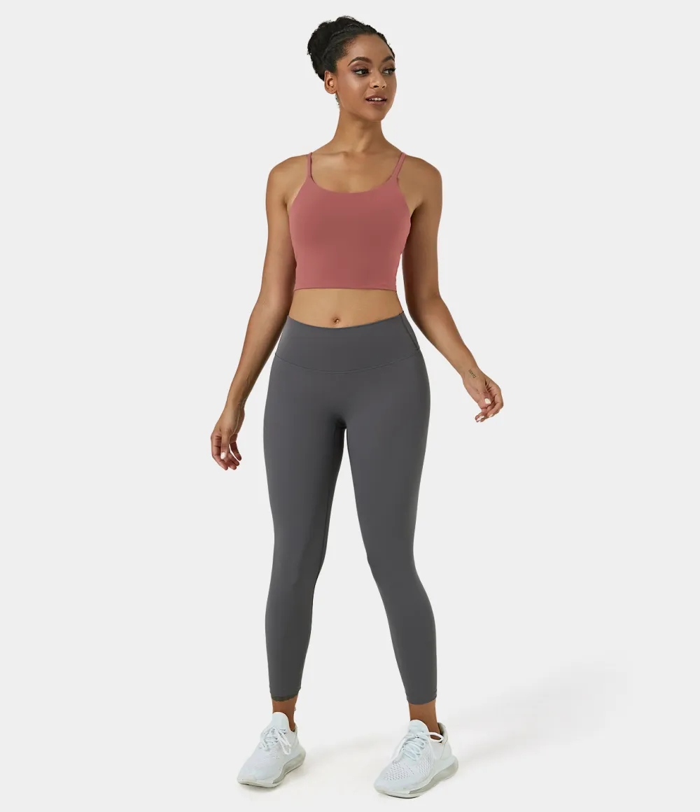 Basic Padded Workout Cropped Tank Top