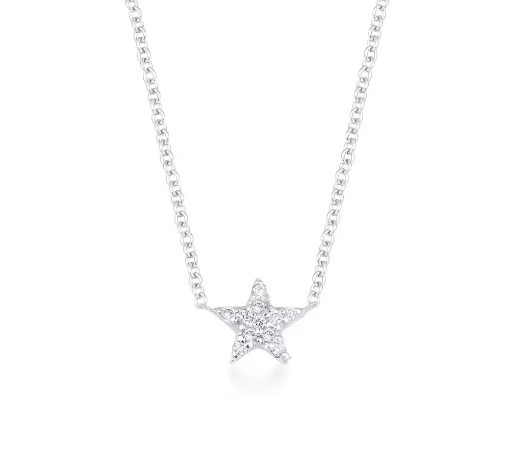 Dainty Diamond Star Necklace