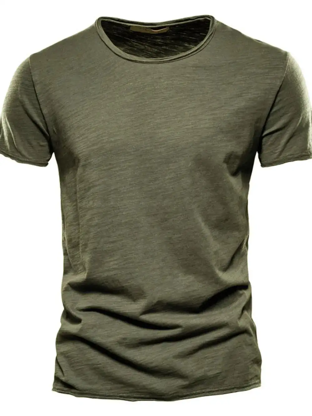 Button Detail Crew Neck Short Sleeve Tee