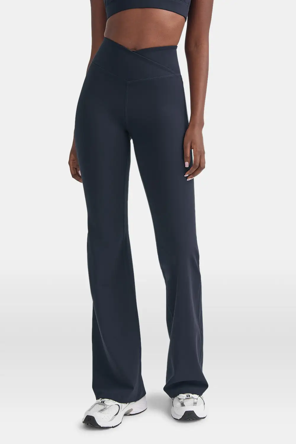 Sculpted Wrap Waist Flared Yoga Leggings