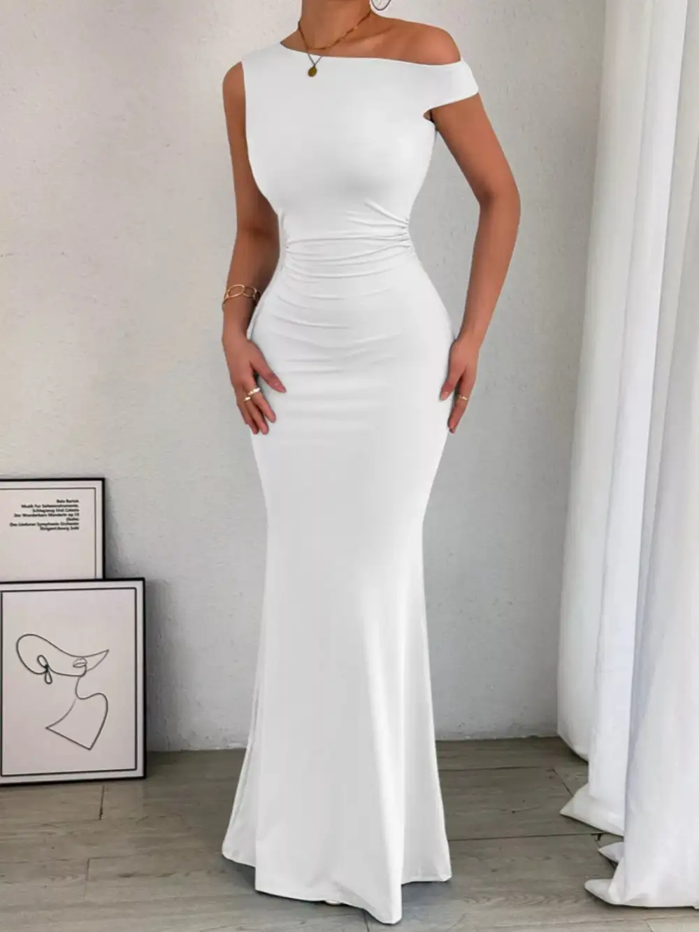Easy Fit Ruched Maxi Dress