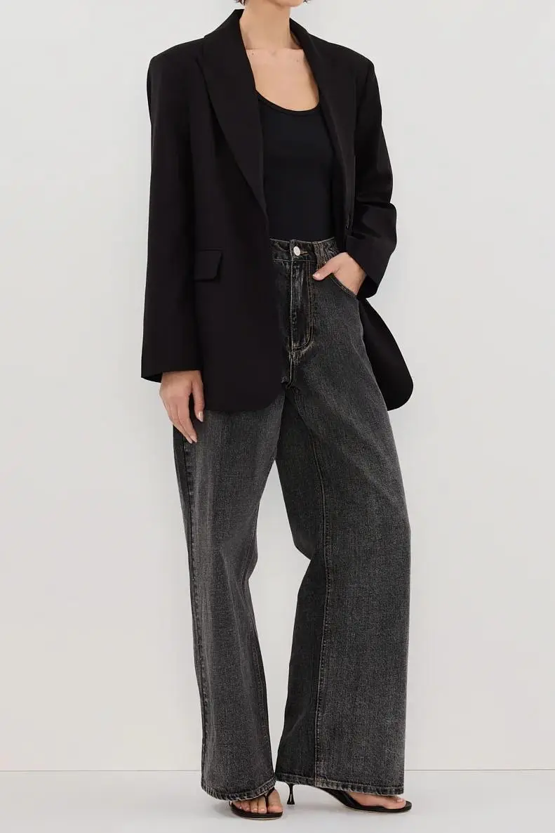 BLACK OVERSIZED BOYFRIEND BLAZER
